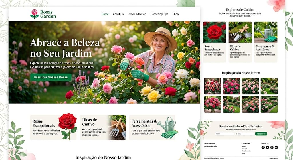 Rosas Garden Corporate & Sales Campaign Landing Page